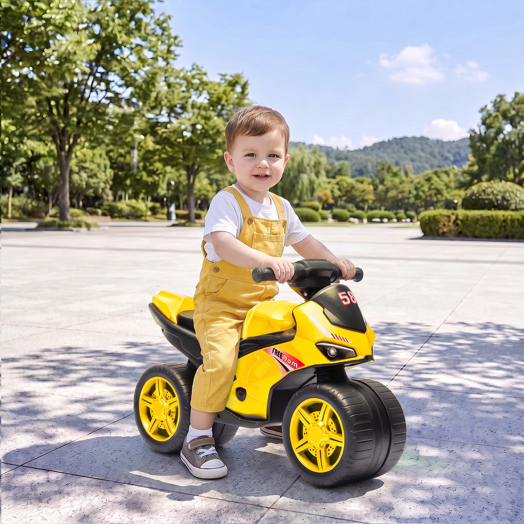 AIYAPLAY Kids Balance Bike with Music, Ages 18 Months - 3 Years, Yellow