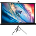84" Foldable Projector Screen, 16:9 Format, Adjustable Tripod, 200 x 8 x 118 cm, Black