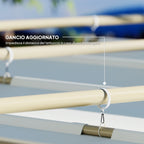 Gazebo Pergola 3x3 m with Retractable Roof, 8 Screws and 8 Pegs, in 180g Polyester and Metal, Khaki