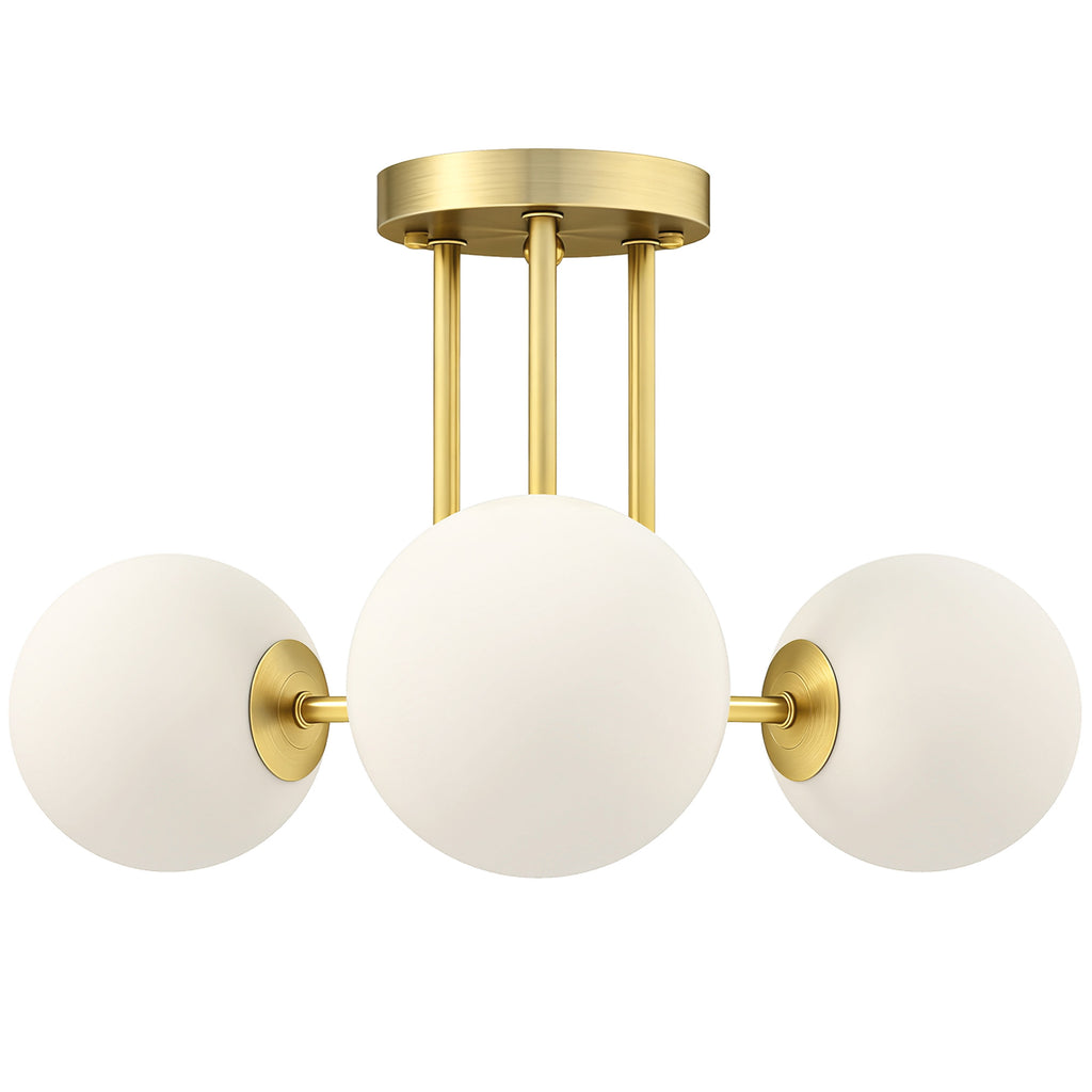 Vintage Ceiling Lamp with 3 Light Points, G9 Sockets, 42x42x26.5 cm, Gold