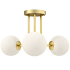 Vintage Ceiling Lamp with 3 Light Points, G9 Sockets, 42x42x26.5 cm, Gold