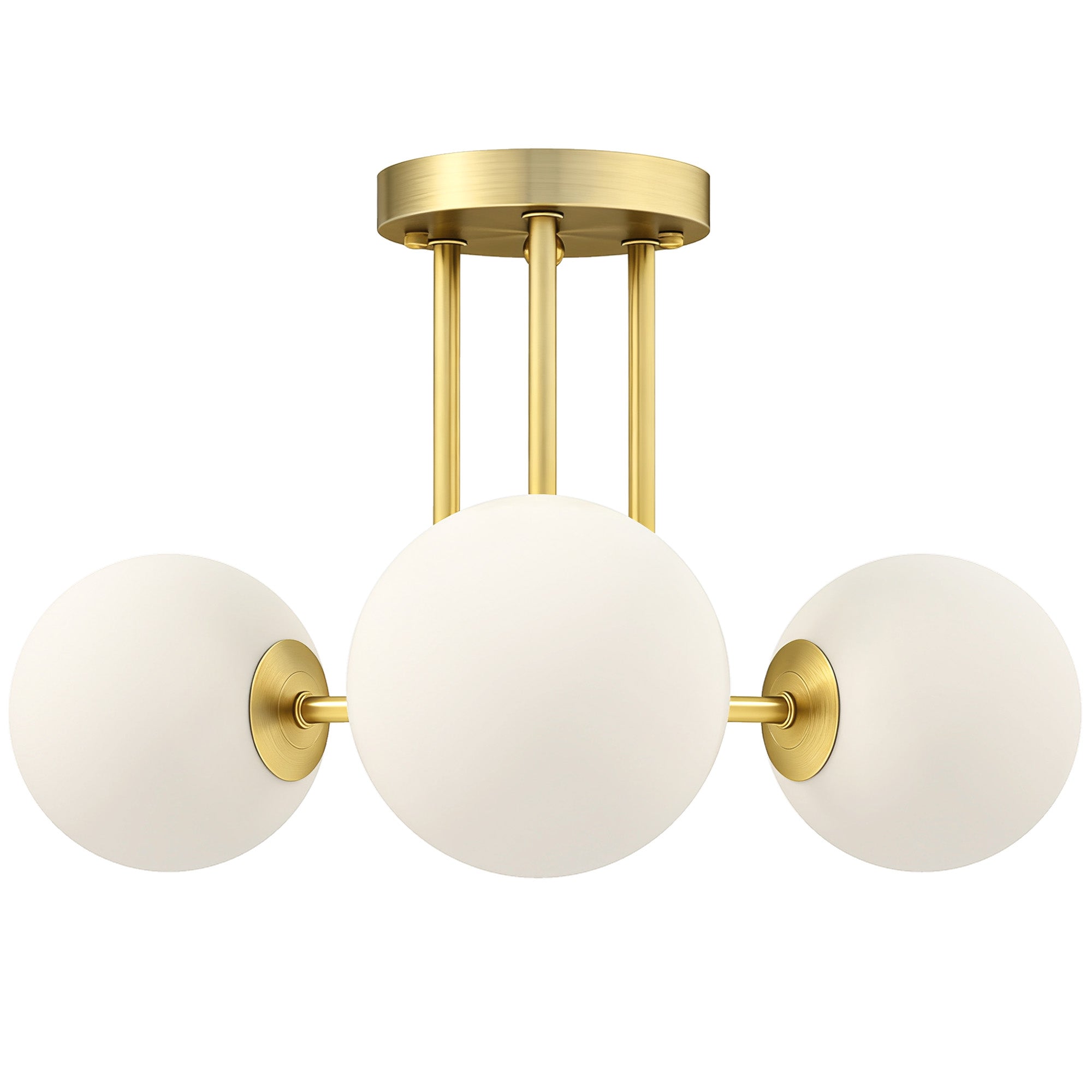 Vintage Ceiling Lamp with 3 Light Points, G9 Sockets, 42x42x26.5 cm, Gold