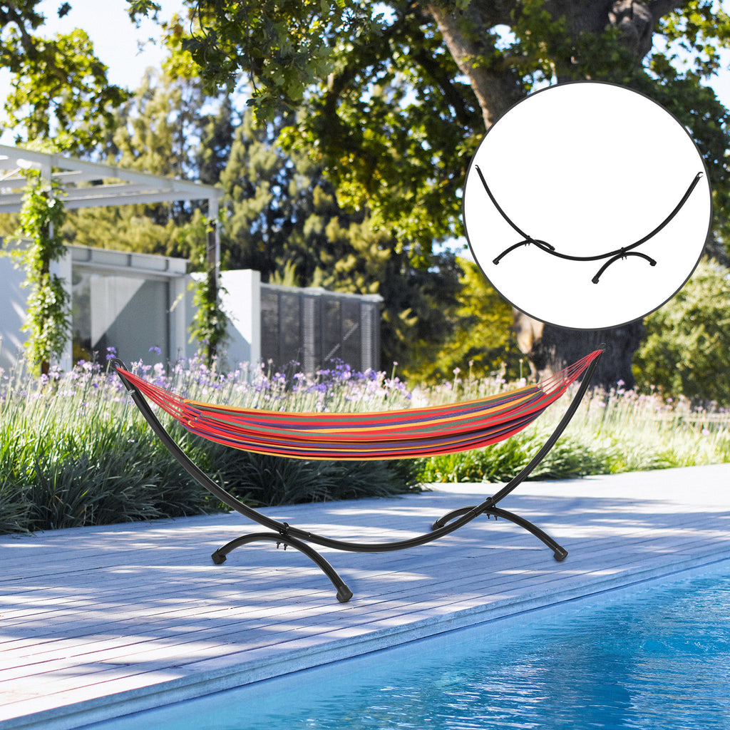 Outsunny Universal Outdoor Metal Hammock Frame, 300x90x100cm, Black
