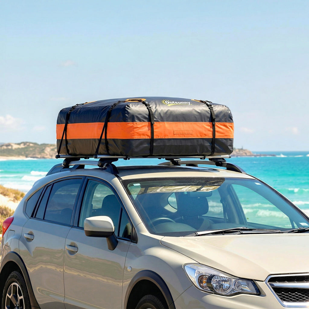 Outsunny Waterproof Roof Rack, 425 Liters, Orange