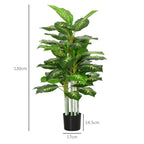 Decorative Artificial Plant 120 cm Tall with Black Pot for Indoor and Outdoor