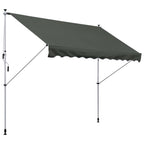 Outsunny 3x1.5m Awning with Crank Arms, Telescopic Metal Structure and Polyester Sunshade