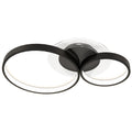 Modern 3-Ring LED Ceiling Light with Adjustable Brightness, 40W Power, Black