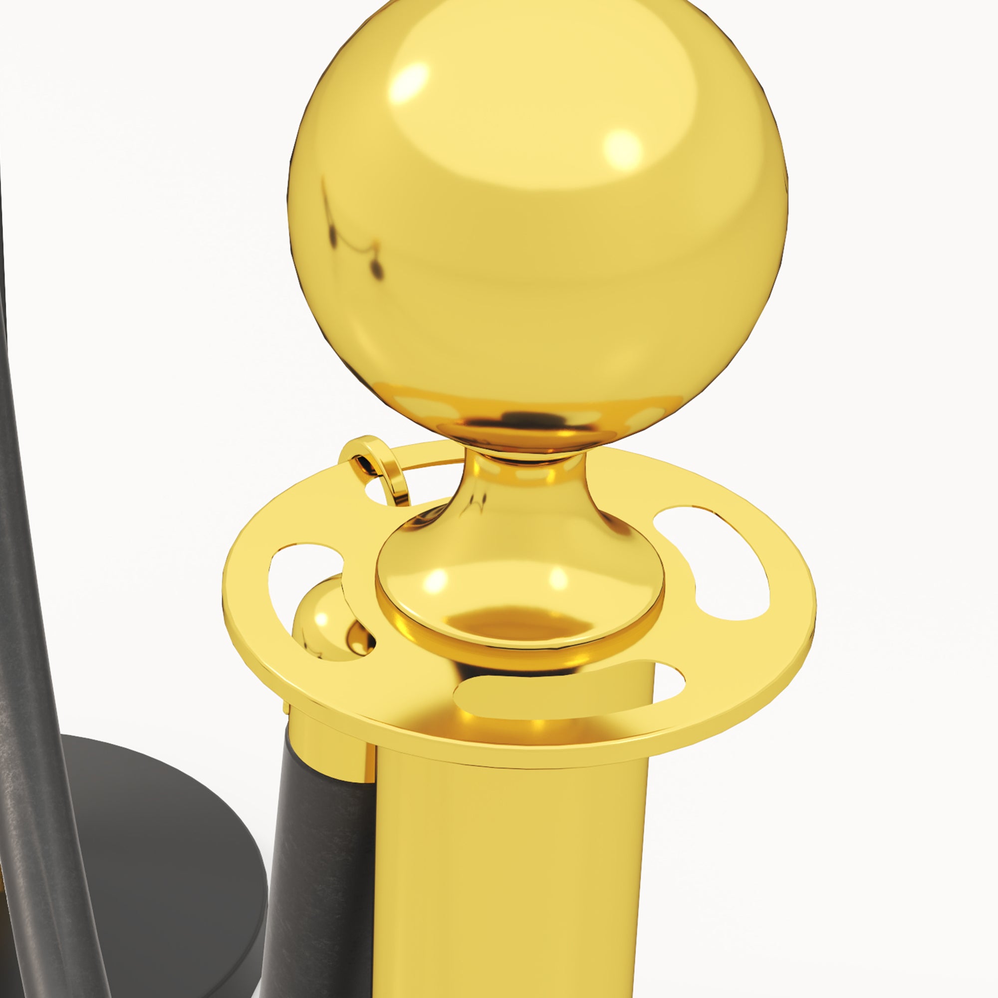 Stainless Steel Path Markers with 1.5 m Black Velvety Rope and Fillable Base, Ø32x96 cm