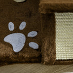 Cat Scratching Post, Cat Tree, Cat Toy, with Bed, 2 Hanging Balls in Natural Sisal, Height 43cm