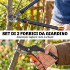 Outsunny 2-Piece Gardening Set with Loppers and Shears, with Soft Grip and Safety Lock