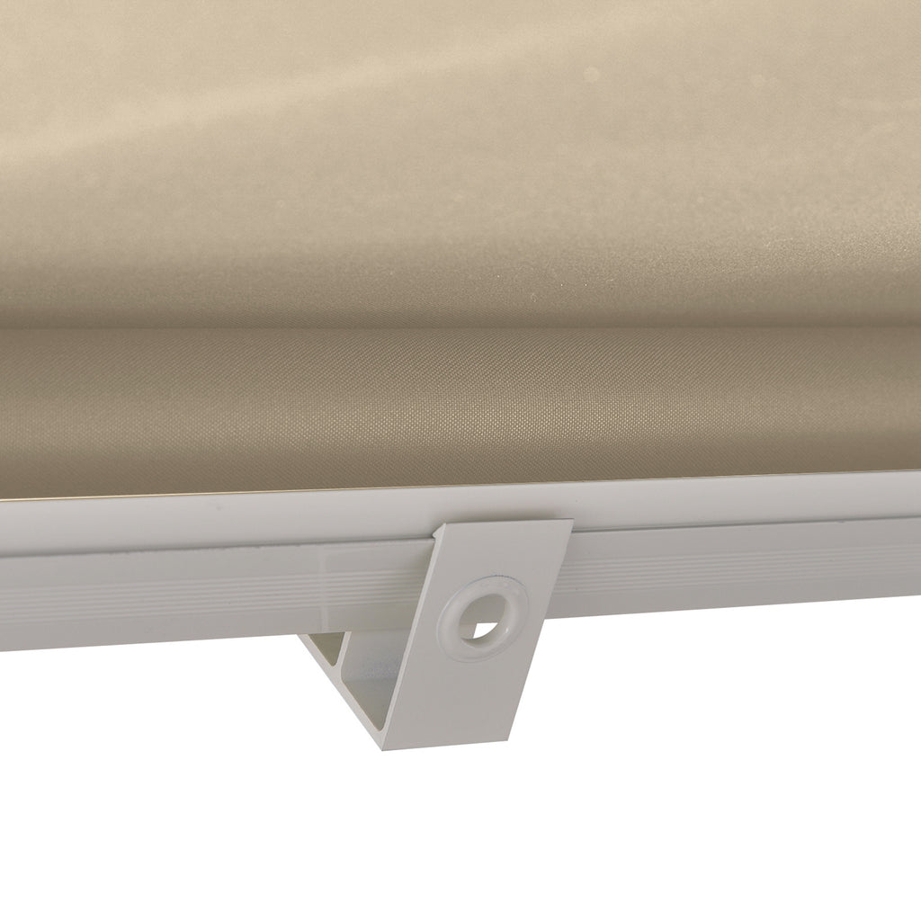180x70cm Drop-Down Awning with Roller Blind and Adjustable Angle 0-120°, Beige