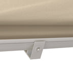 180x70cm Drop-Down Awning with Roller Blind and Adjustable Angle 0-120°, Beige