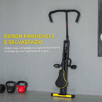 SPORTNOW Folding Total Crunch Machine with Adjustable Seat, Made of Metal and Plastic, 57x105x115 cm, Yellow