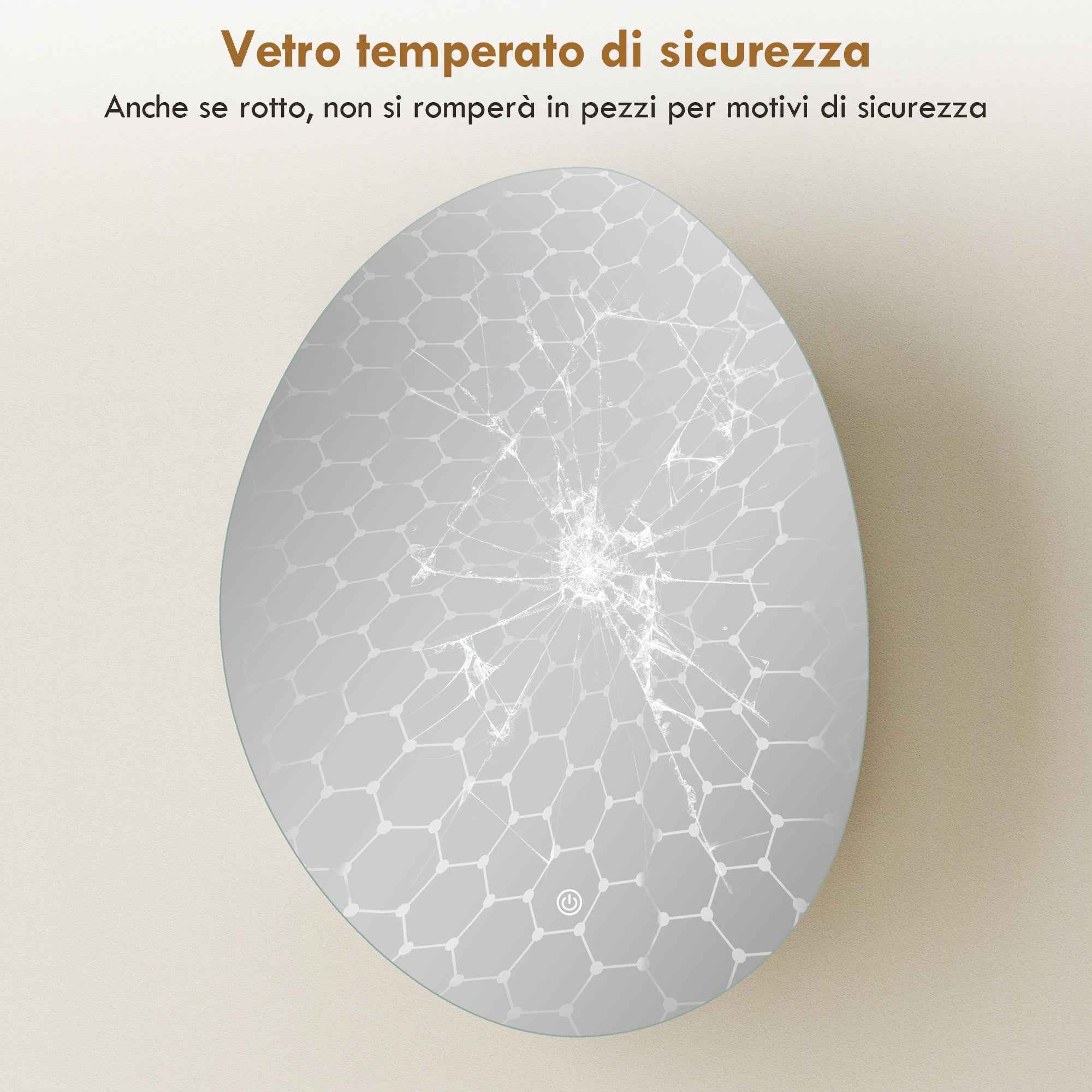 LED Bathroom Cabinet, Anti-Fog, 3-Color Dimmable Lighting, White, Wall Mounted