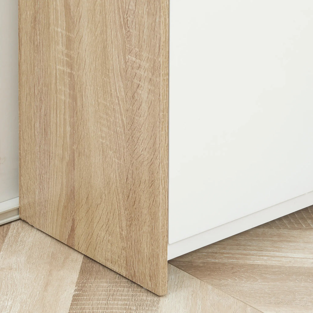 Multipurpose Bathroom Cabinet, Bathroom Cabinet with Cabinet and Drawer, Space Saving, Wood and White Color 60x30x90cm