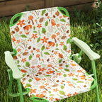 Garden Set for Children 2-5 Years with Round Table, 2 Folding Chairs and a Parasol, Green