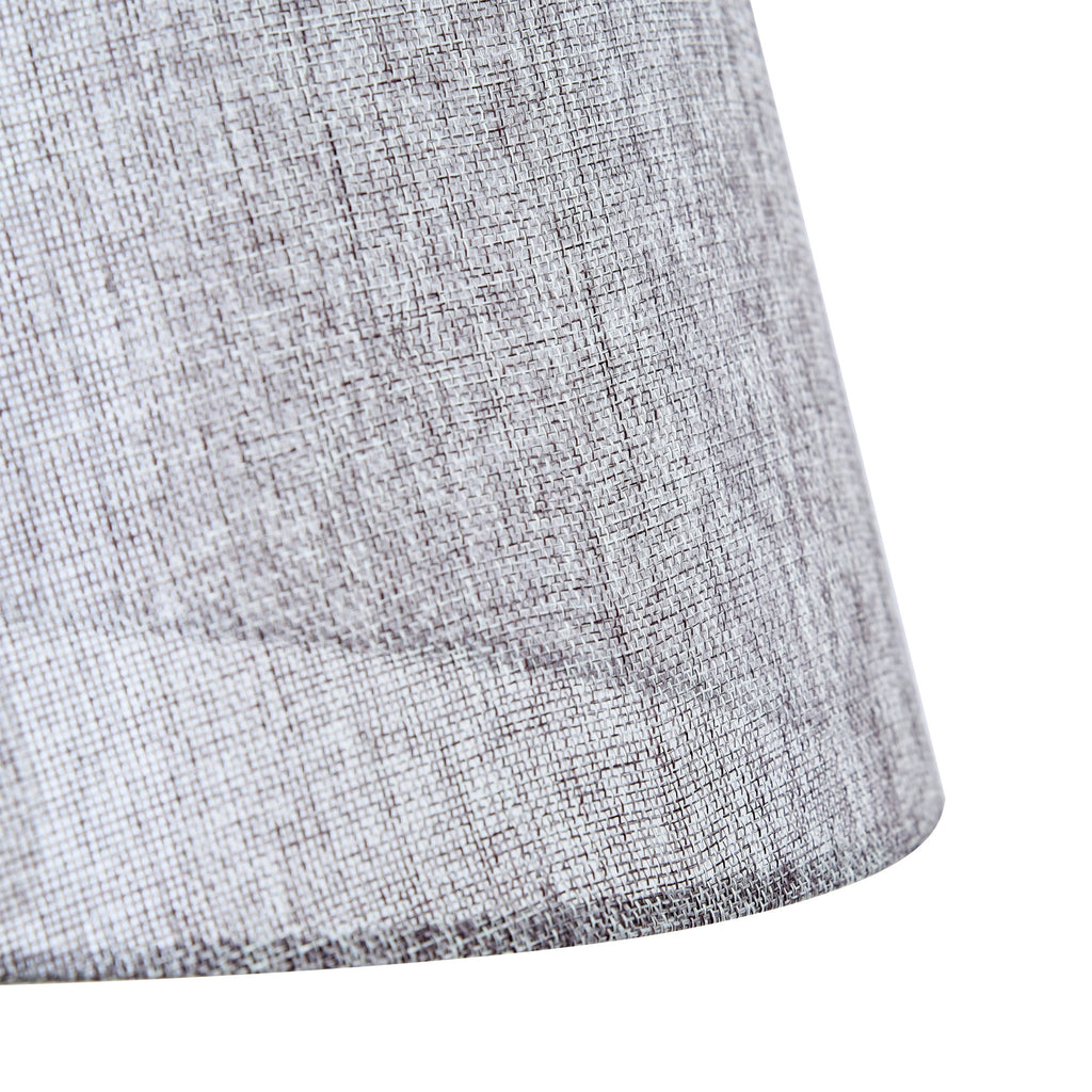 Homcom wooden ground lamp with 3 shelves and fabric lampshade, 45x45x148cm, gray - Borgè
