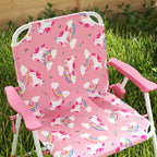 AIYAPLAY Kids Picnic Table and Chair Set with Pink Umbrella