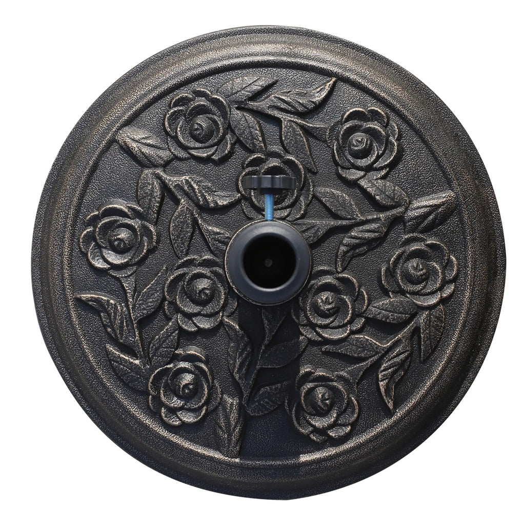 9kg Resin Umbrella Base with Bronze Finish Φ45.5 x 31.5cm Black - Borge' Group Limited