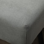 Quilted Bed End Bench in Corduroy Effect Fabric and Steel, 100x36x45 cm, Grey