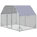 Chicken Run with Cover for 4-6 Chickens, Steel, 280x190x195 cm - Borge' Group Limited