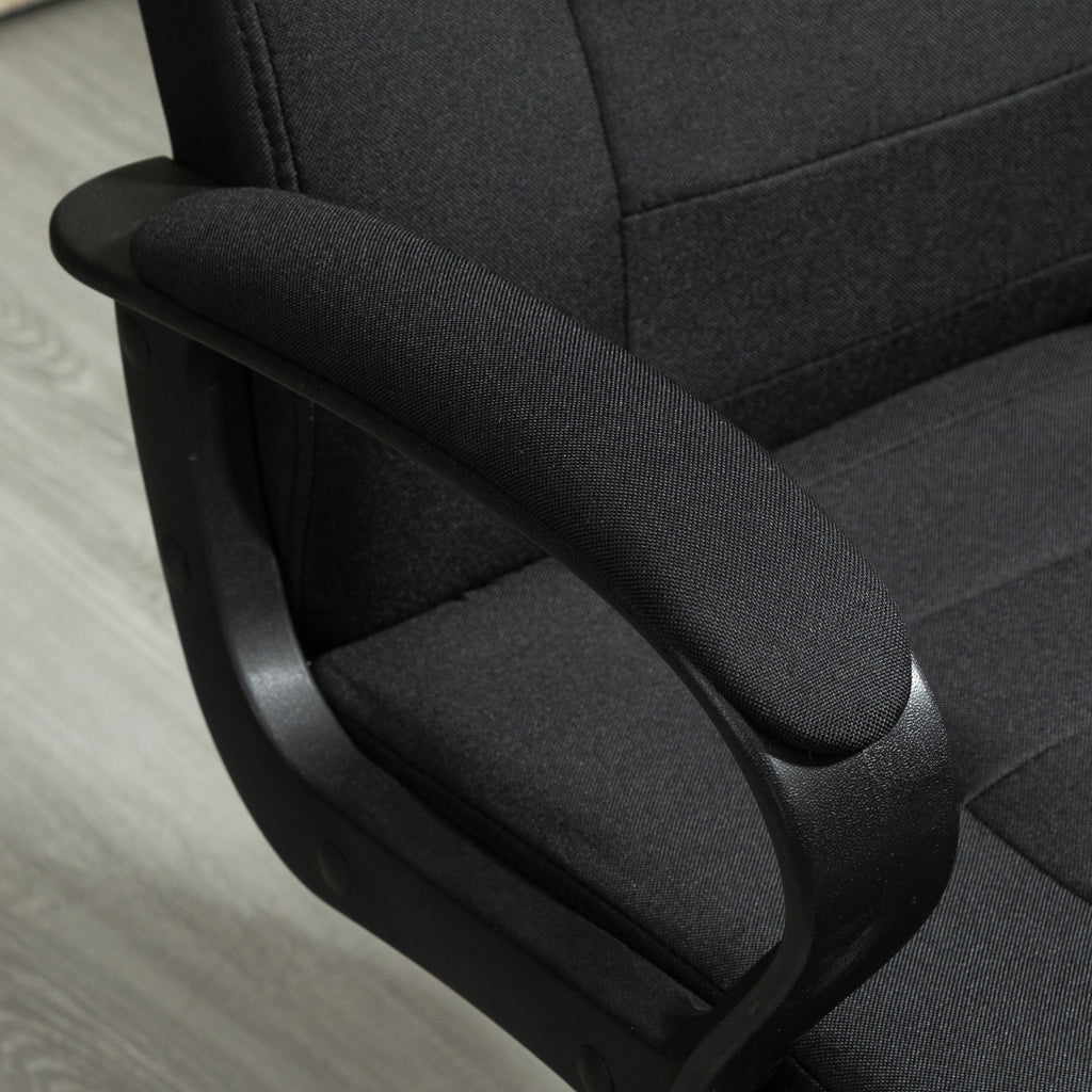Ergonomic Office Chair, Rocking and Padded with Adjustable Height, 62x76x110-119 cm, Black
