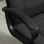 Ergonomic Office Chair, Rocking and Padded with Adjustable Height, 62x76x110-119 cm, Black