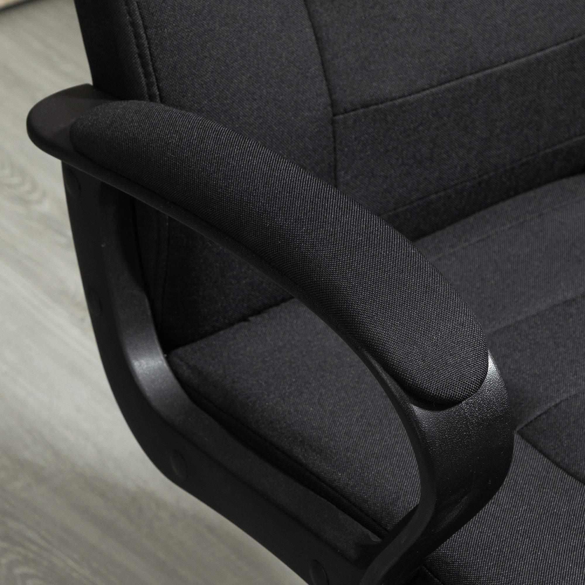 Ergonomic Office Chair, Rocking and Padded with Adjustable Height, 62x76x110-119 cm, Black