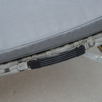 Folding Sun Loungers with Removable Cushions and Folding Table, 3-Piece Rattan Set, Grey