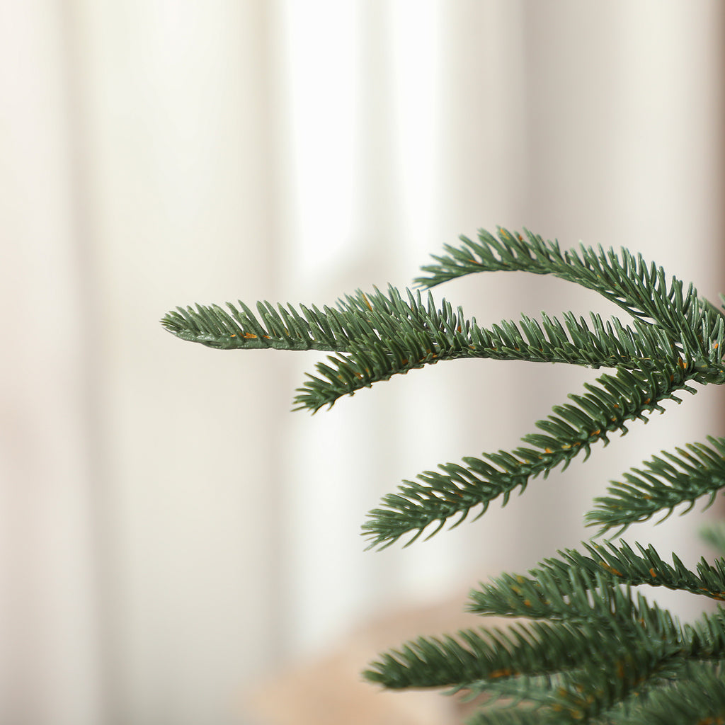 180cm Fireproof Artificial Christmas Tree with 1814 Realistic Branches and Foldable Metal Base