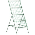 A-shaped Tomato Support with Adjustable Levels with Net, in Steel, PE and PP, 101x133x227 cm, Green