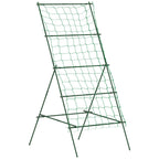 A-shaped Tomato Support with Adjustable Levels with Net, in Steel, PE and PP, 101x133x227 cm, Green
