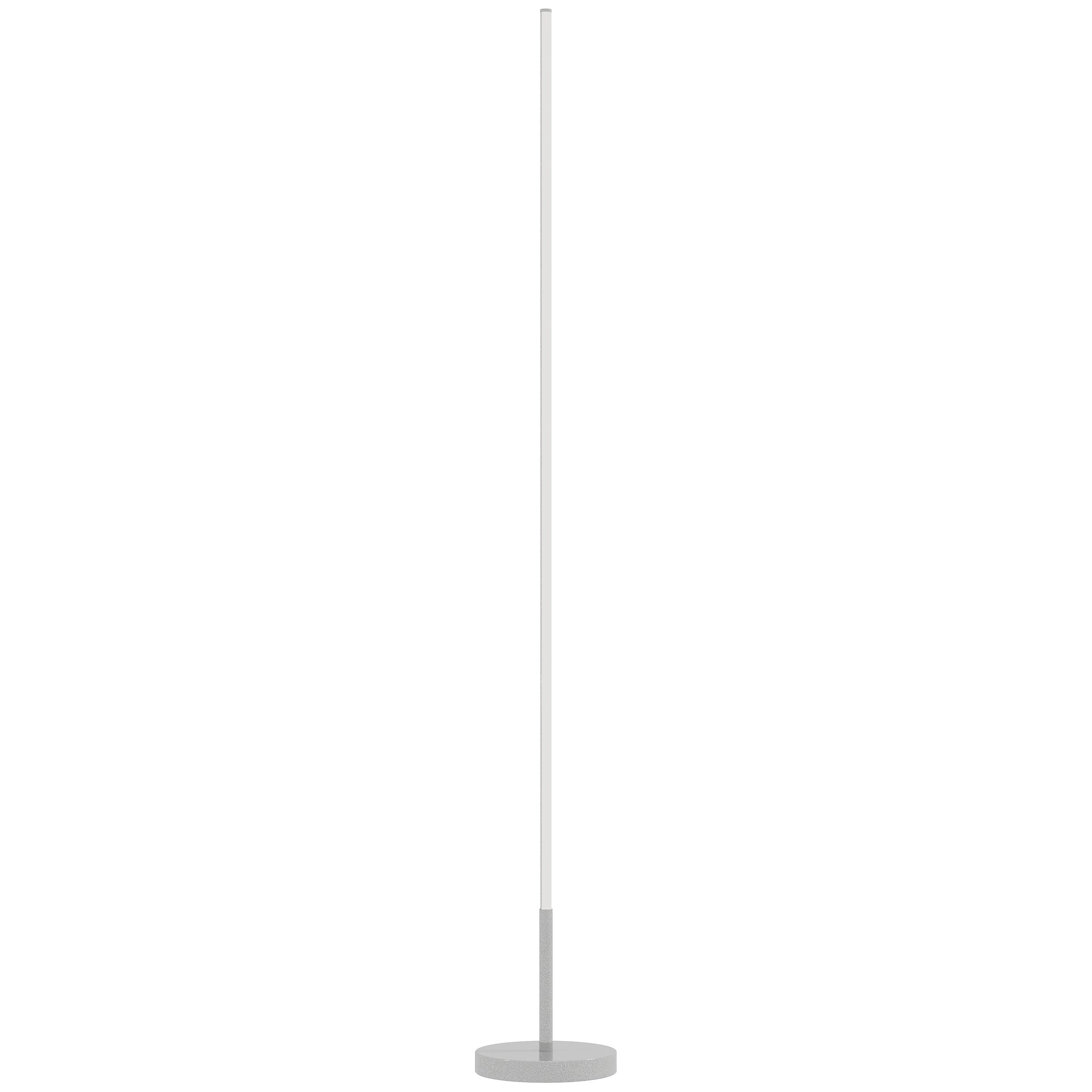 HOMCOM 150cm High LED Floor Lamp with Adjustable Color Temperature and Remote Control, Silver