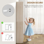 Space-Saving Slim Shoe Rack with 4 Drawers for 20 Pairs of Shoes, 62.5 x 26 x 156 cm, Wood and White