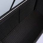 284L Outdoor Storage Chest with Gas Piston, PE Rattan and Steel, 118x54x59 cm, Dark Brown