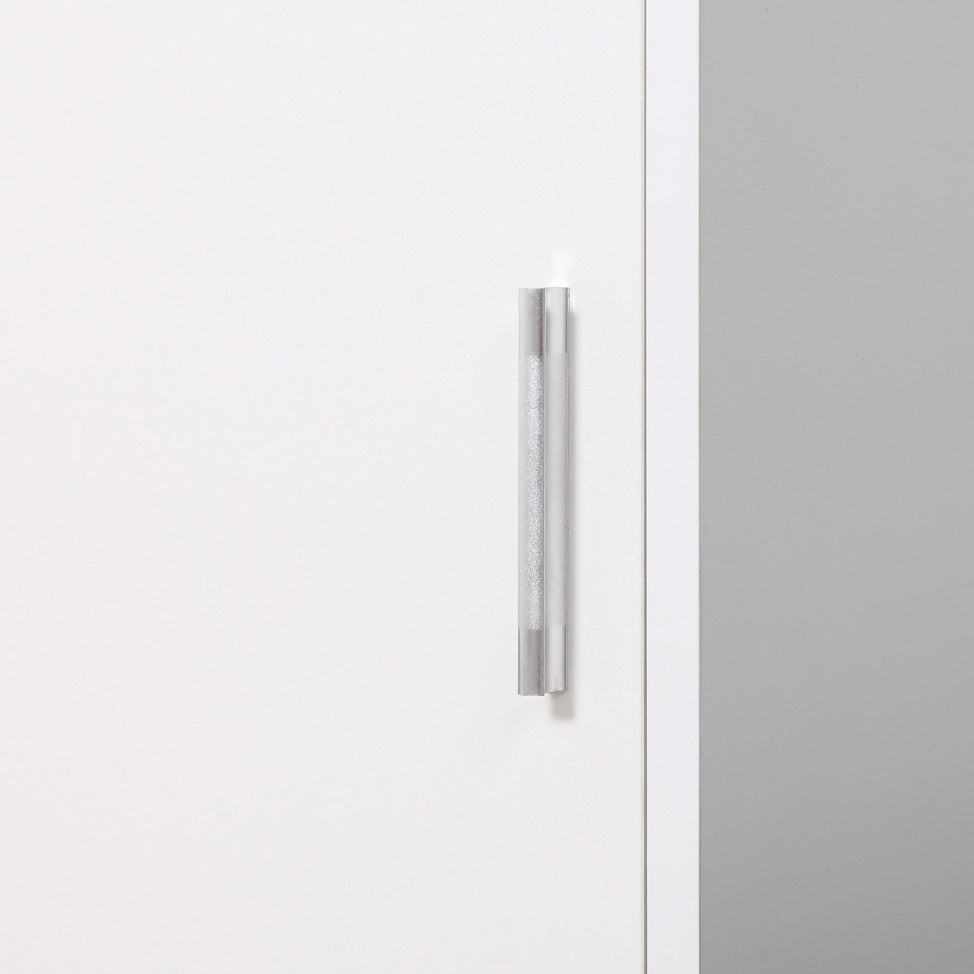 kleankin 5-Shelf Wooden Bathroom Cabinet with Opening Mirror Door, 32x28x162 cm, White