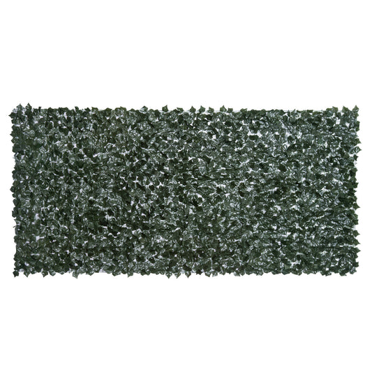 Outsunny Roll of Artificial Hedge for Balcony and Garden in Anti-UV PE with Dark Green Leaves, 300x150 cm - Borgè