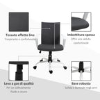 Ergonomic and Swivel Office Chair with Adjustable Height, 61x61x89-99 cm, Dark Grey