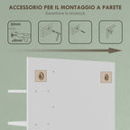 Modern 4-Tier Wall-Mounted Wooden Bathroom Mirror, 45x15x58.5cm, White