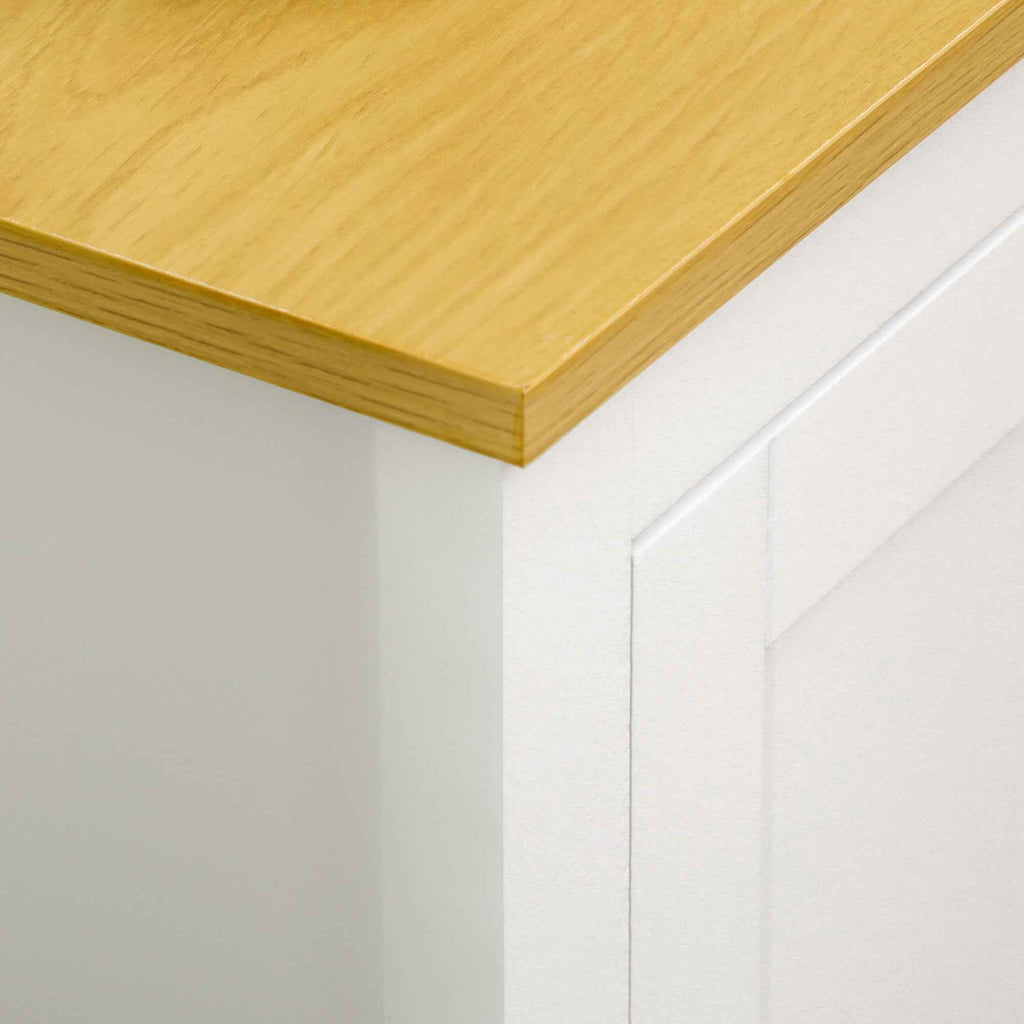 HOMCOM Storage Unit with 2 Cabinets and 2 Adjustable Shelves at 3 Heights, 120x40x70 cm, White and Wood Color