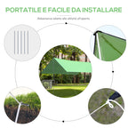 Portable Awning 3x3 m, Waterproof Awning for Camping and Beach, Green