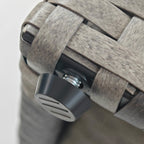 Outsunny Fioriera with grilled for climbing with 2 steel vessels and rattan pe, 57x30x107cm, gray - Borgè