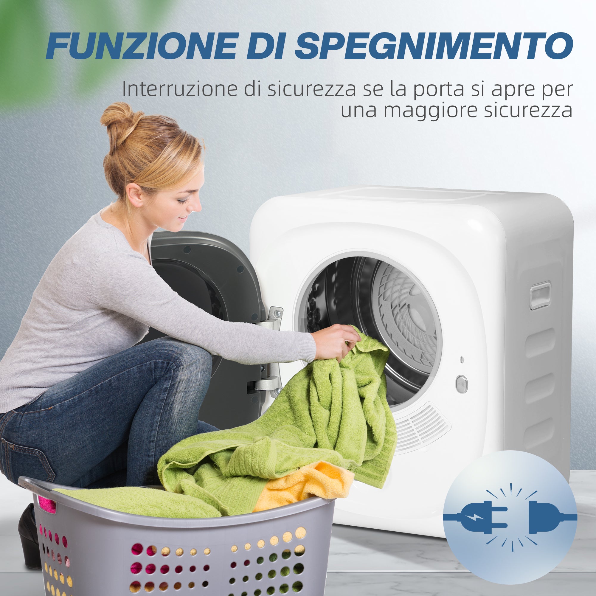 4kg Load Air Dryer with Timer and Smart Program, Stainless Steel and ABS, 48x40x56 cm, White