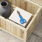 Outsunny Bench Garden container 172L in fir wood, 120x55x45cm, wood color - Borgè