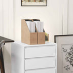 HOMCOM Office Drawer Unit with 4 Drawers and Braked Casters in MDF Wood, 46x40x65 cm, White