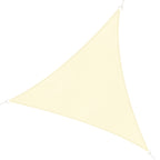 4x4x4m Triangular Sun Shade Awning in Beige Waterproof Anti-UV Fabric for Outdoors