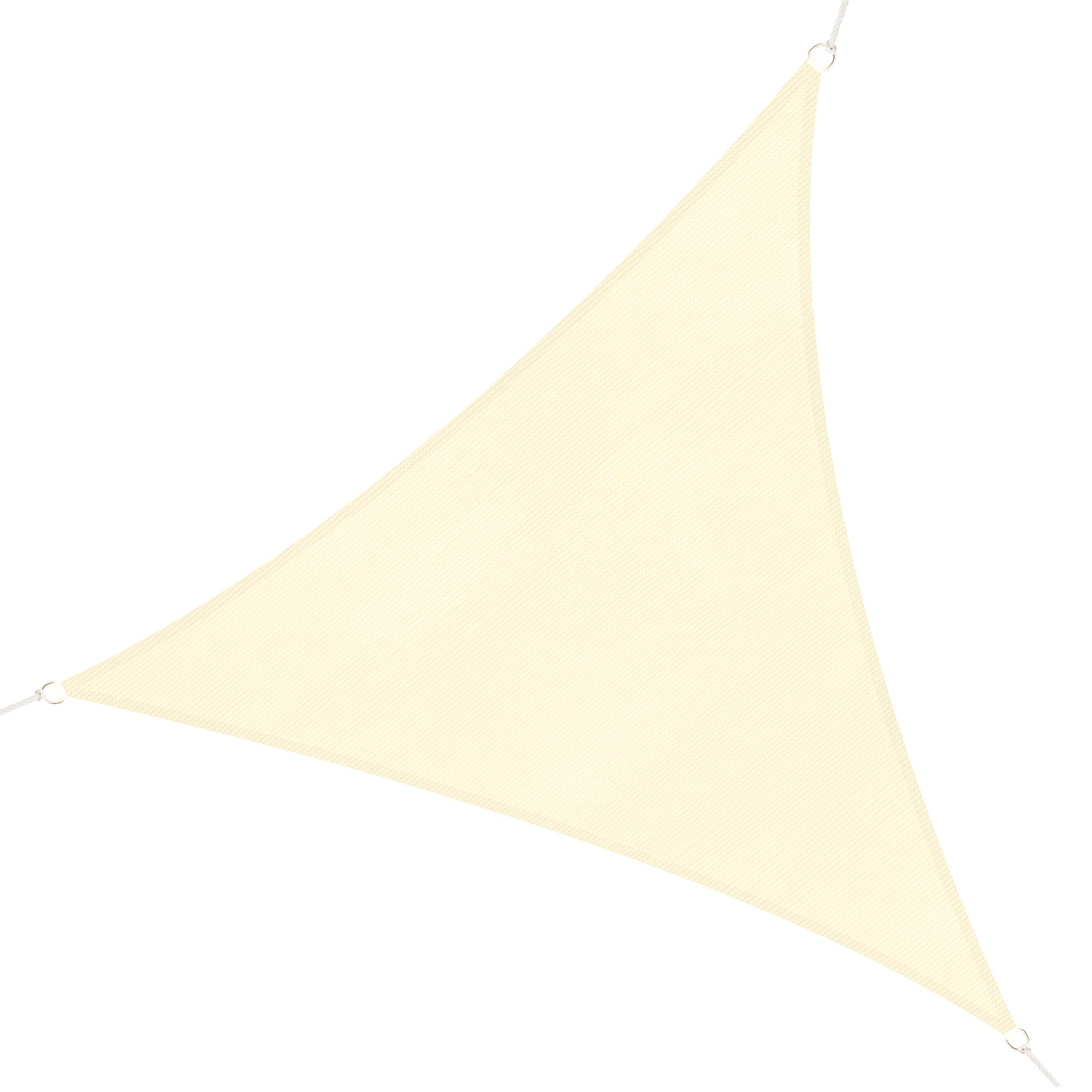 4x4x4m Triangular Sun Shade Awning in Beige Waterproof Anti-UV Fabric for Outdoors