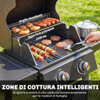 Outsunny 2-Burner Portable Propane Gas Grill with Thermometer, Black