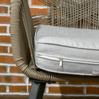 3 Piece Garden Table and Chair Set in PE Rattan and Steel with 2 Modern Chairs and 1 Coffee Table - Borge' Group Limited