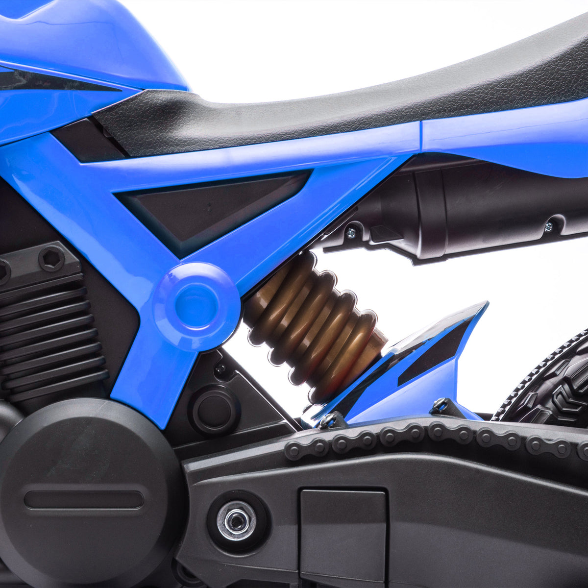 AIYAPLAY Electric Motorcycle for Kids Ages 3-8 with 12V Dual Motors, Training Wheels and Horn, 3 km/h, 30kg Capacity, Blue